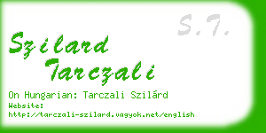 szilard tarczali business card